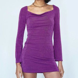 NEW Princess Polly Starlight Mini Dress Purple